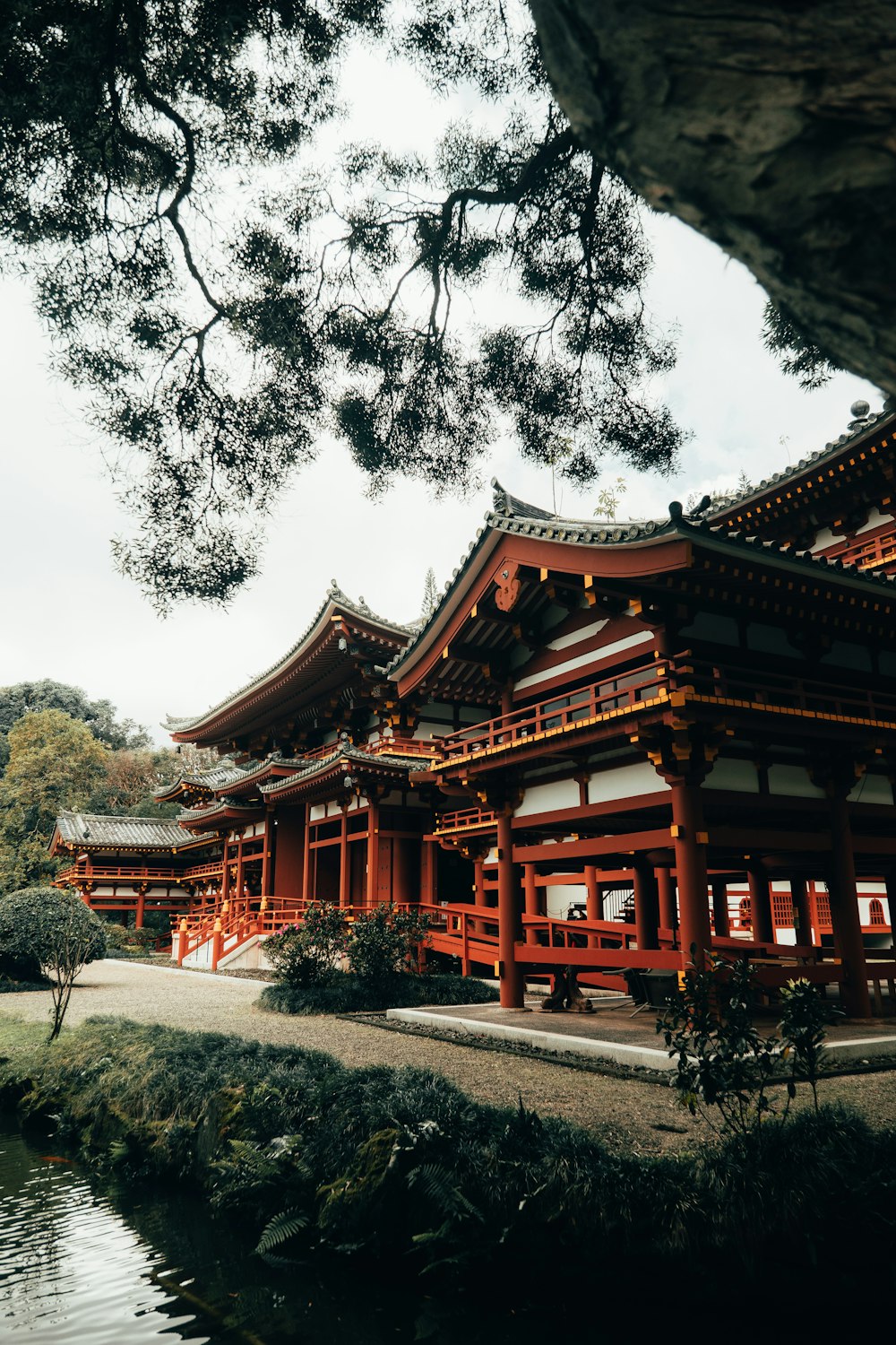 brown and red temple surrounded by trees during daytime