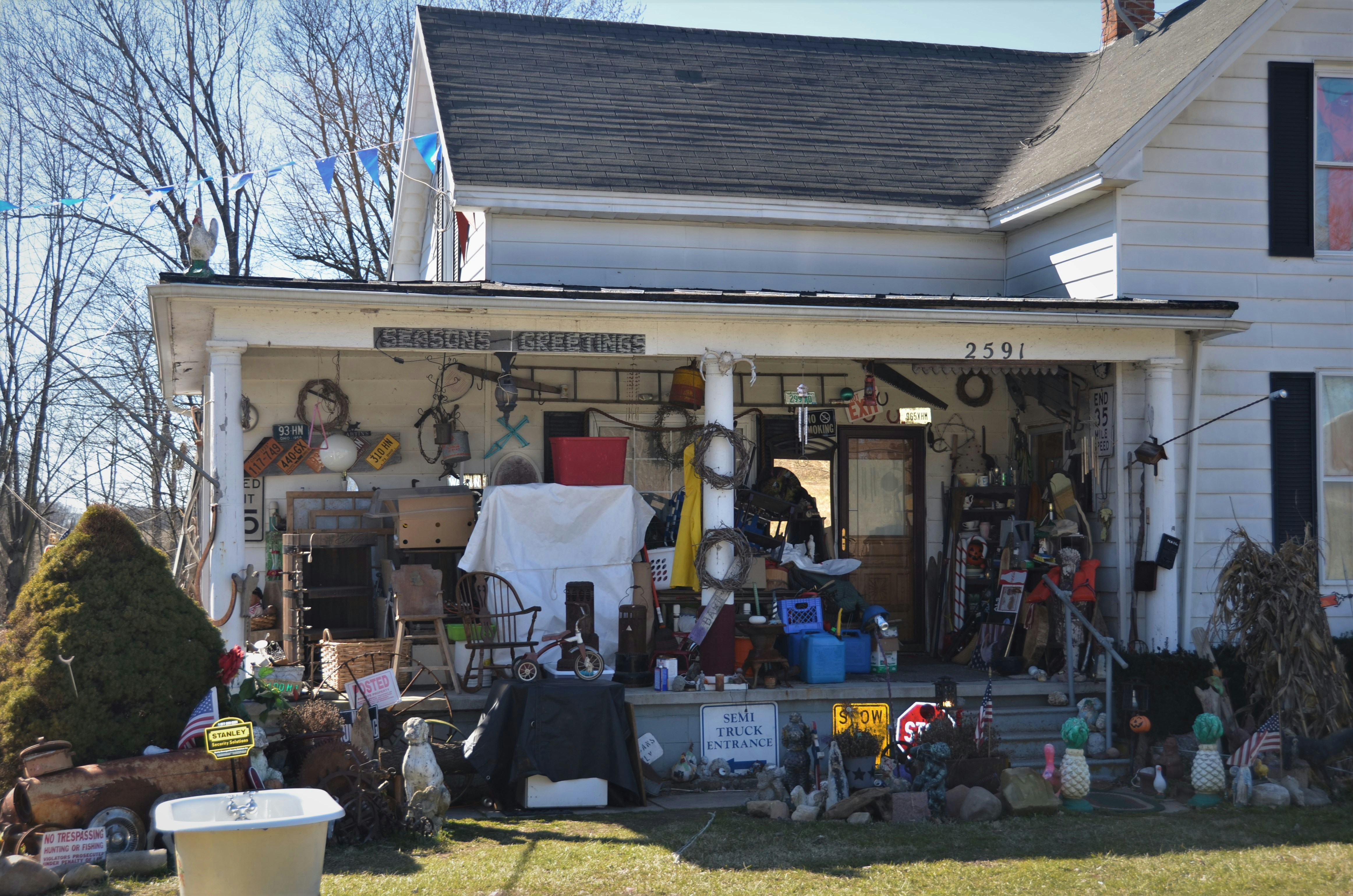 House with collectibles