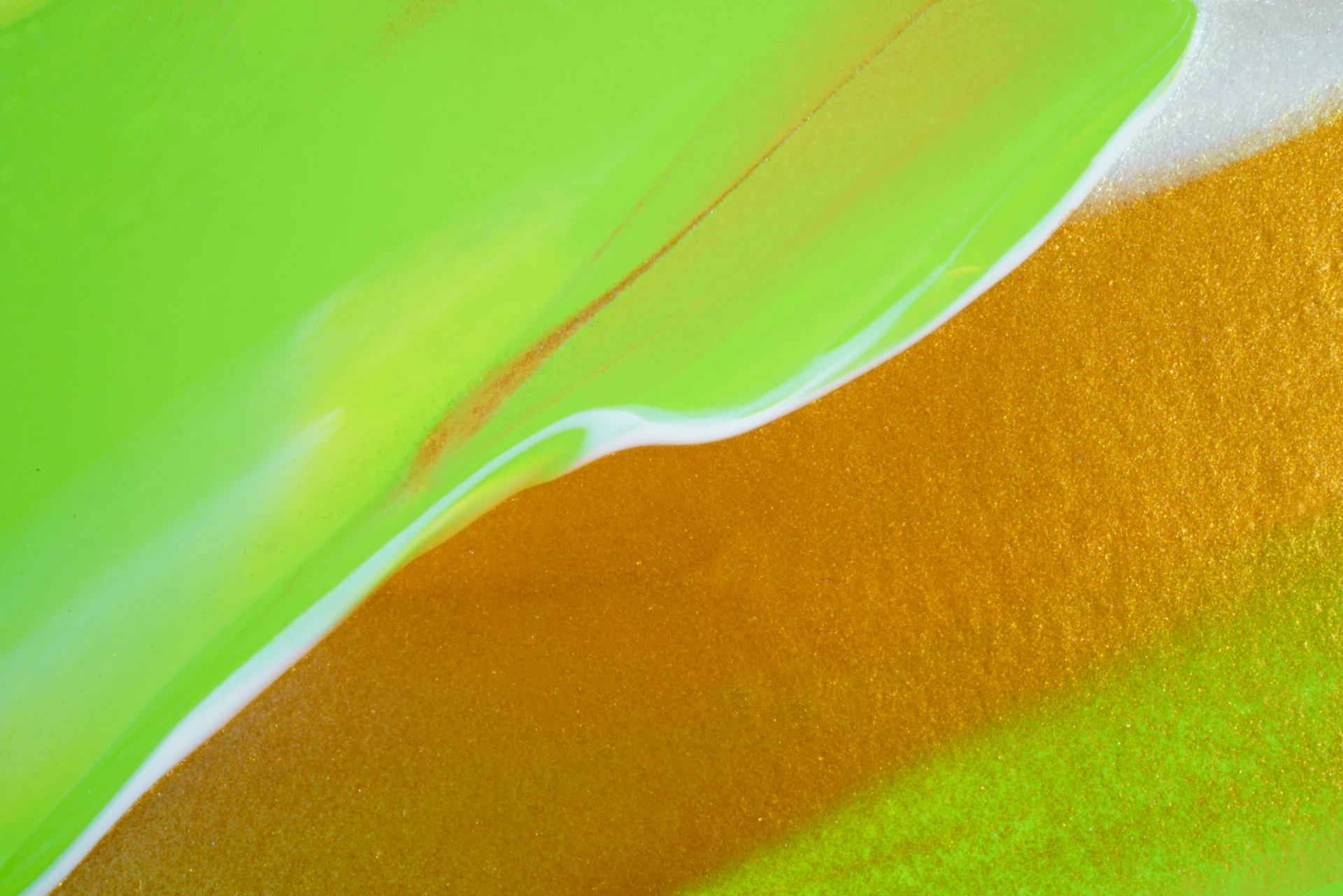 green and brown abstract painting