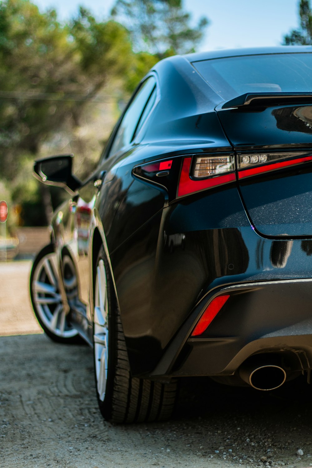 black and red sports car