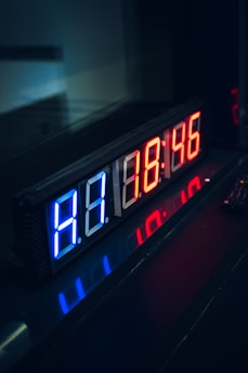black digital device at 21