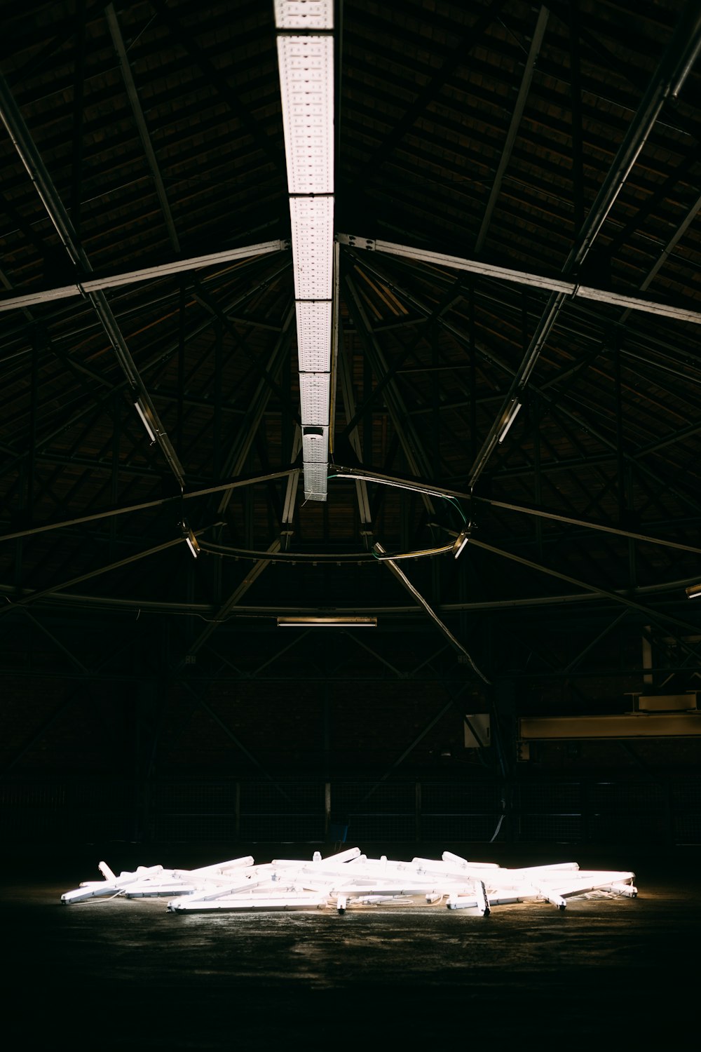 white and black ceiling lamp