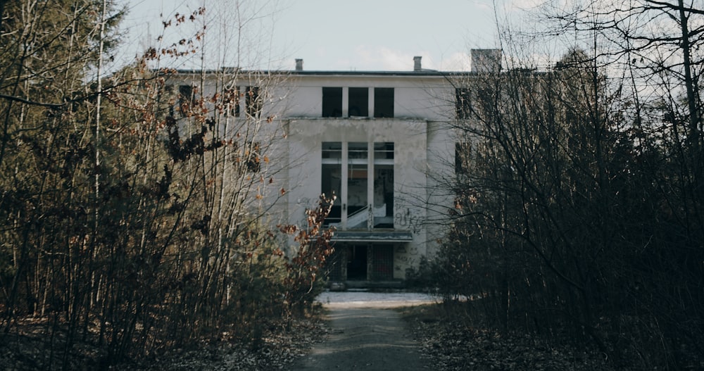 white concrete building near trees during daytime