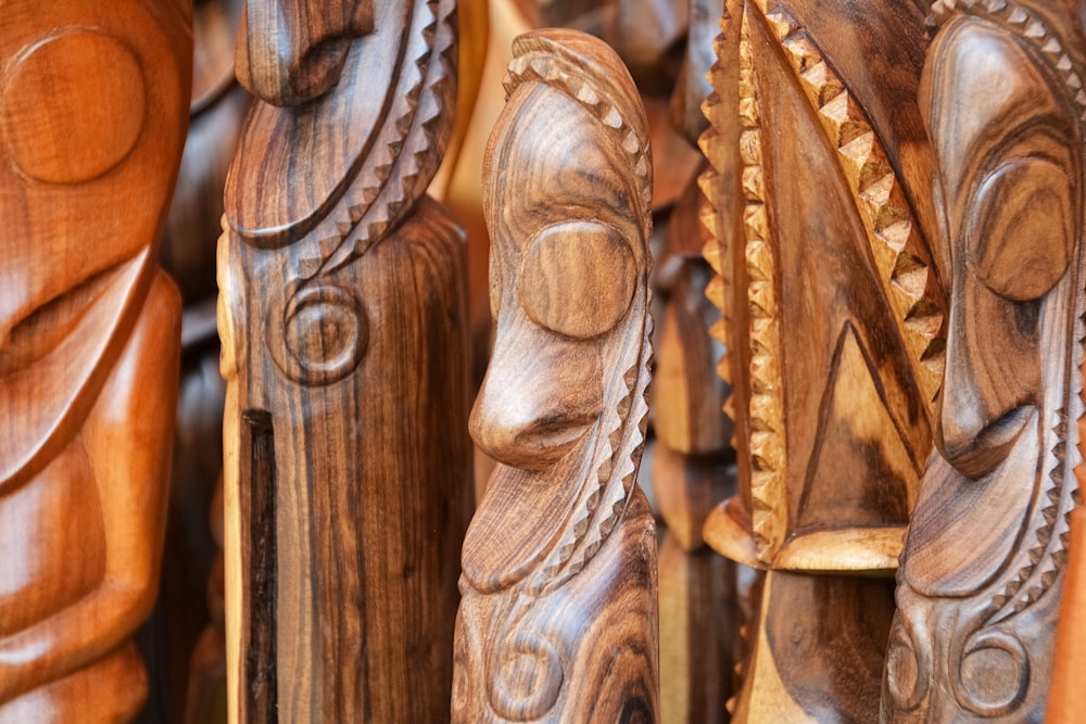 brown wooden carved decor during daytime