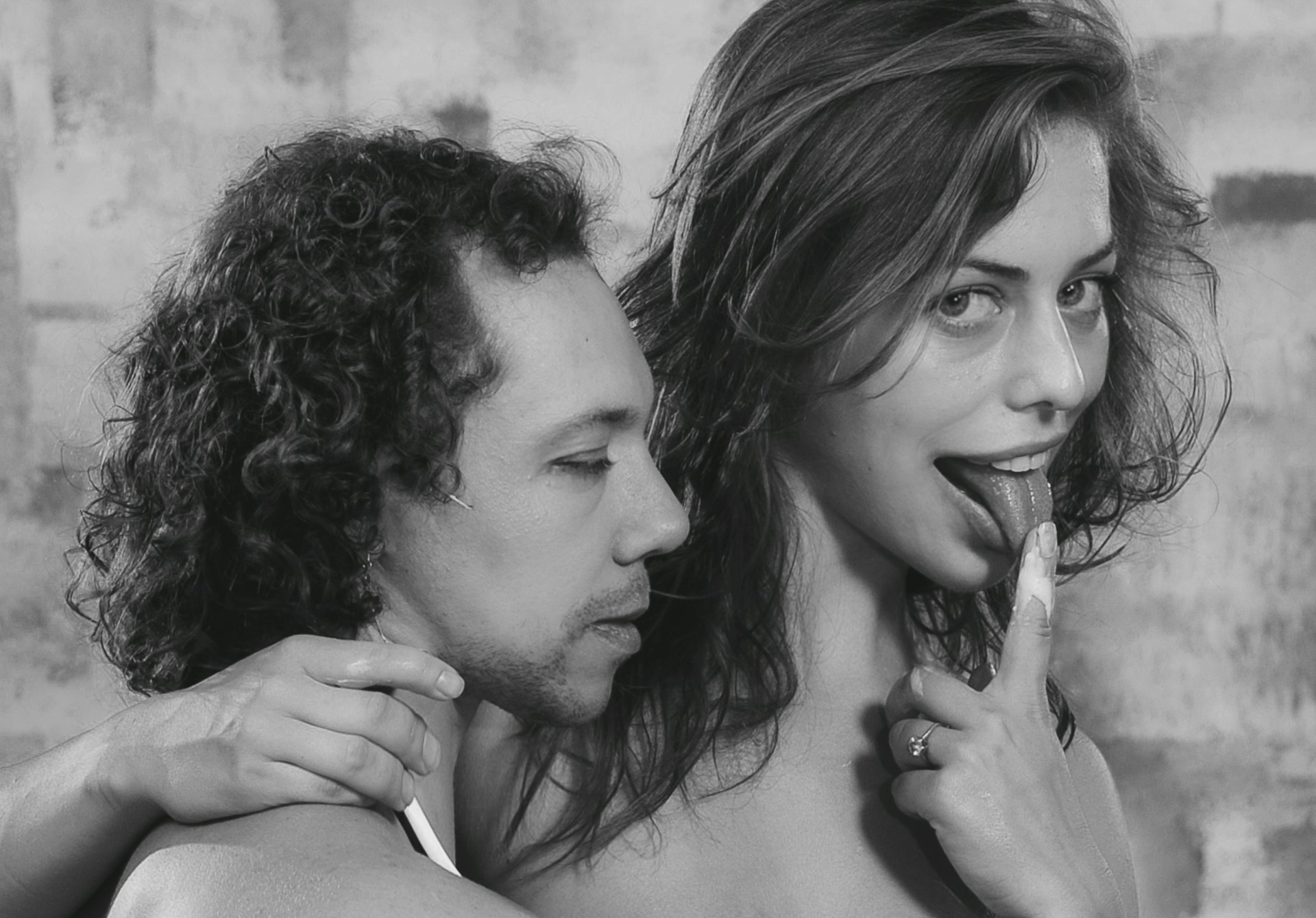 Fred and Leslie goofing around in middle school hallways, caught mid-laugh with their signature weird expressions.