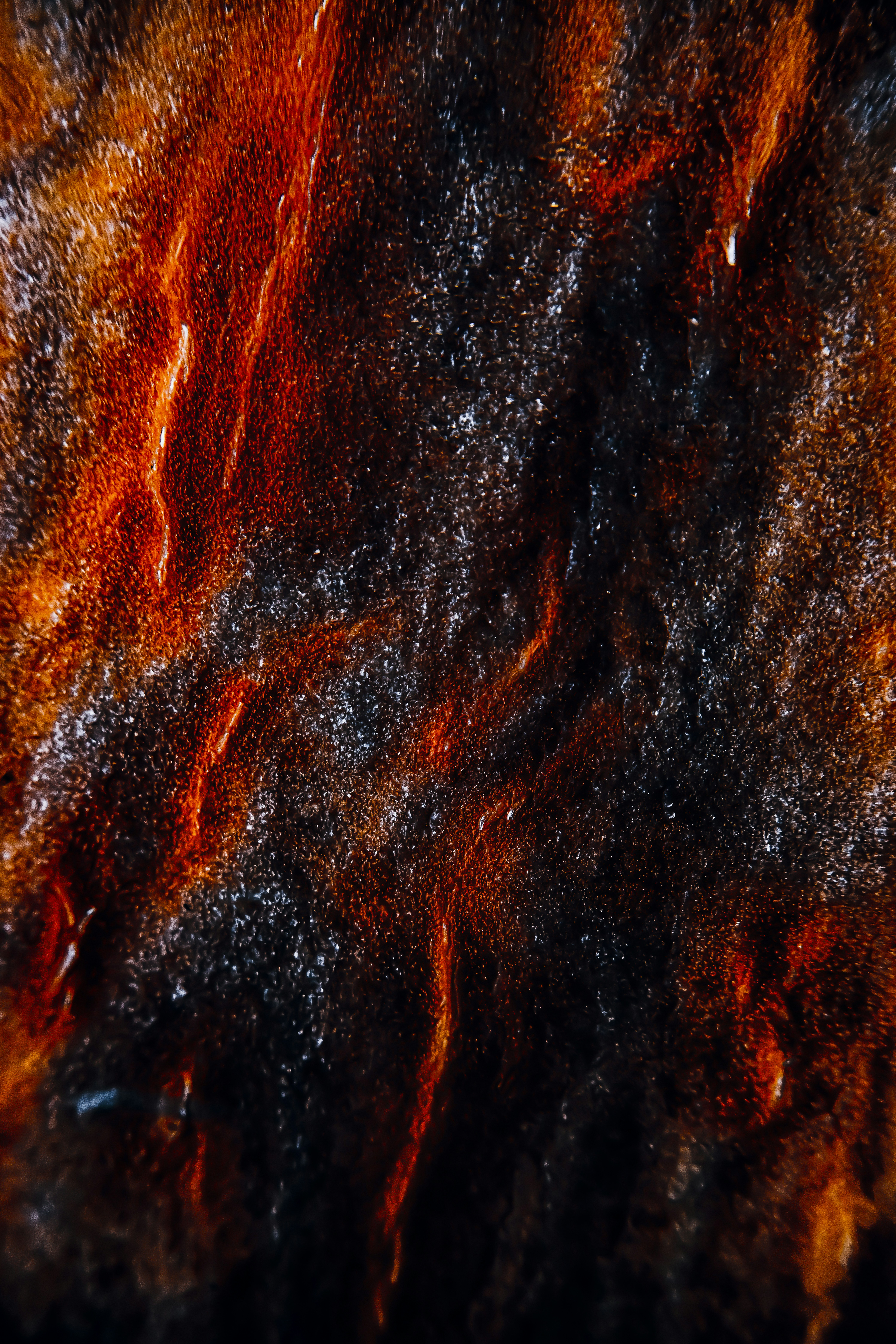 peinture abstraite marron et noir