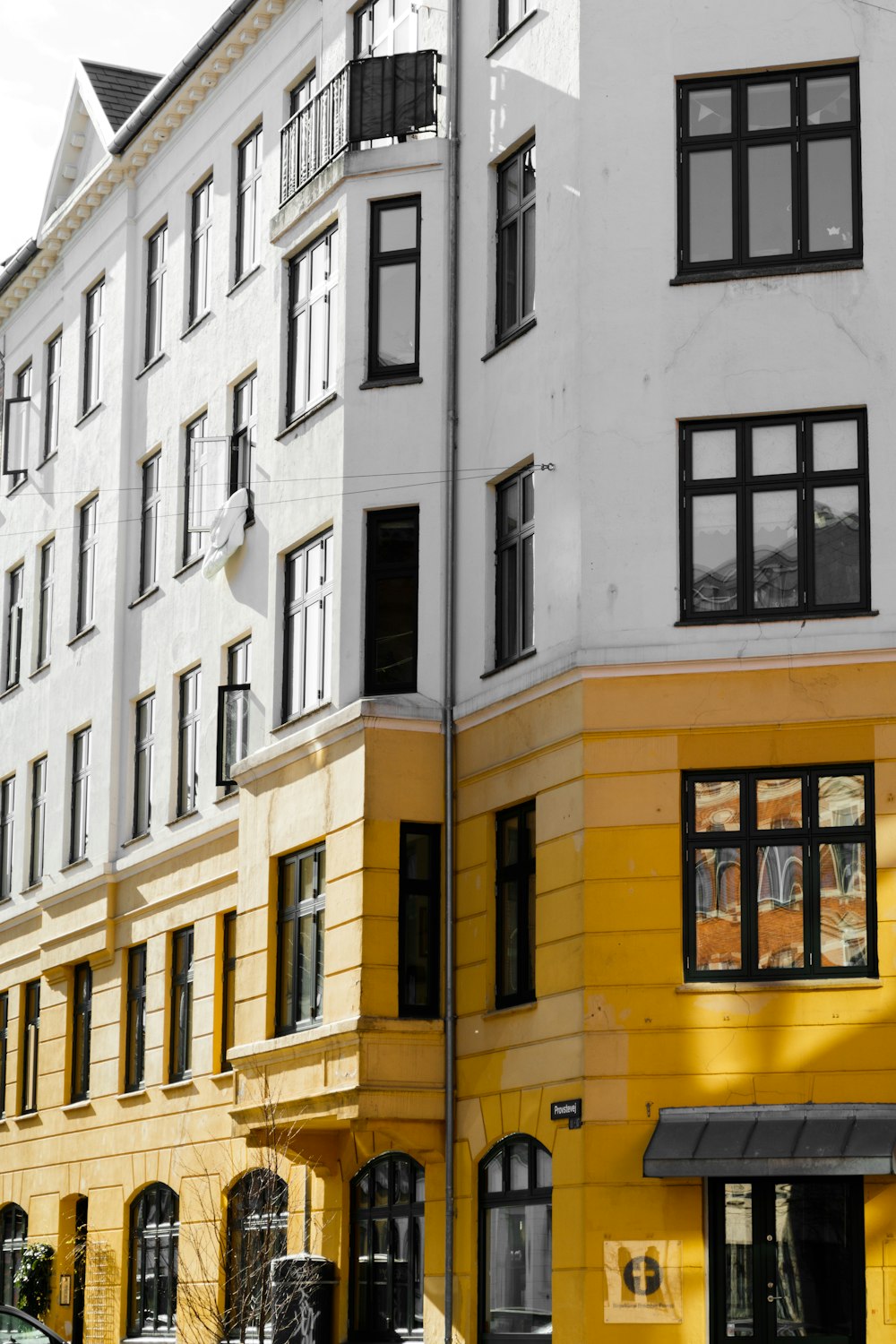 white and yellow concrete building