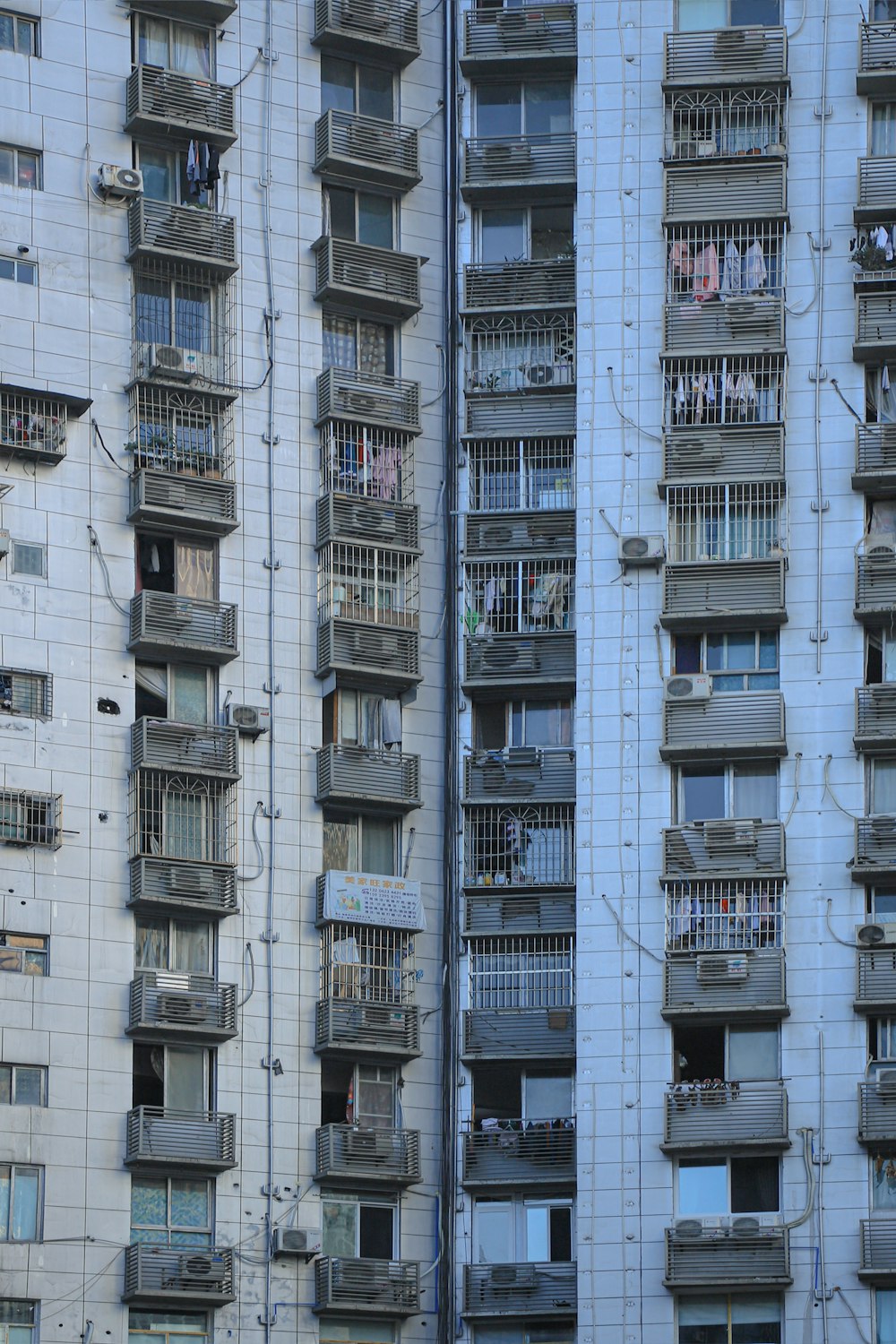 white and blue concrete building