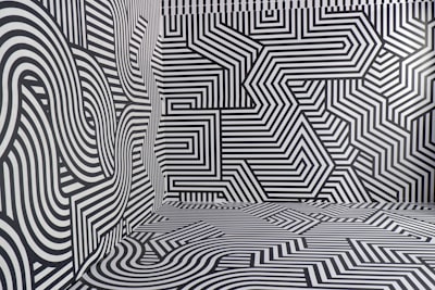 black and white chevron textile dizzy google meet background