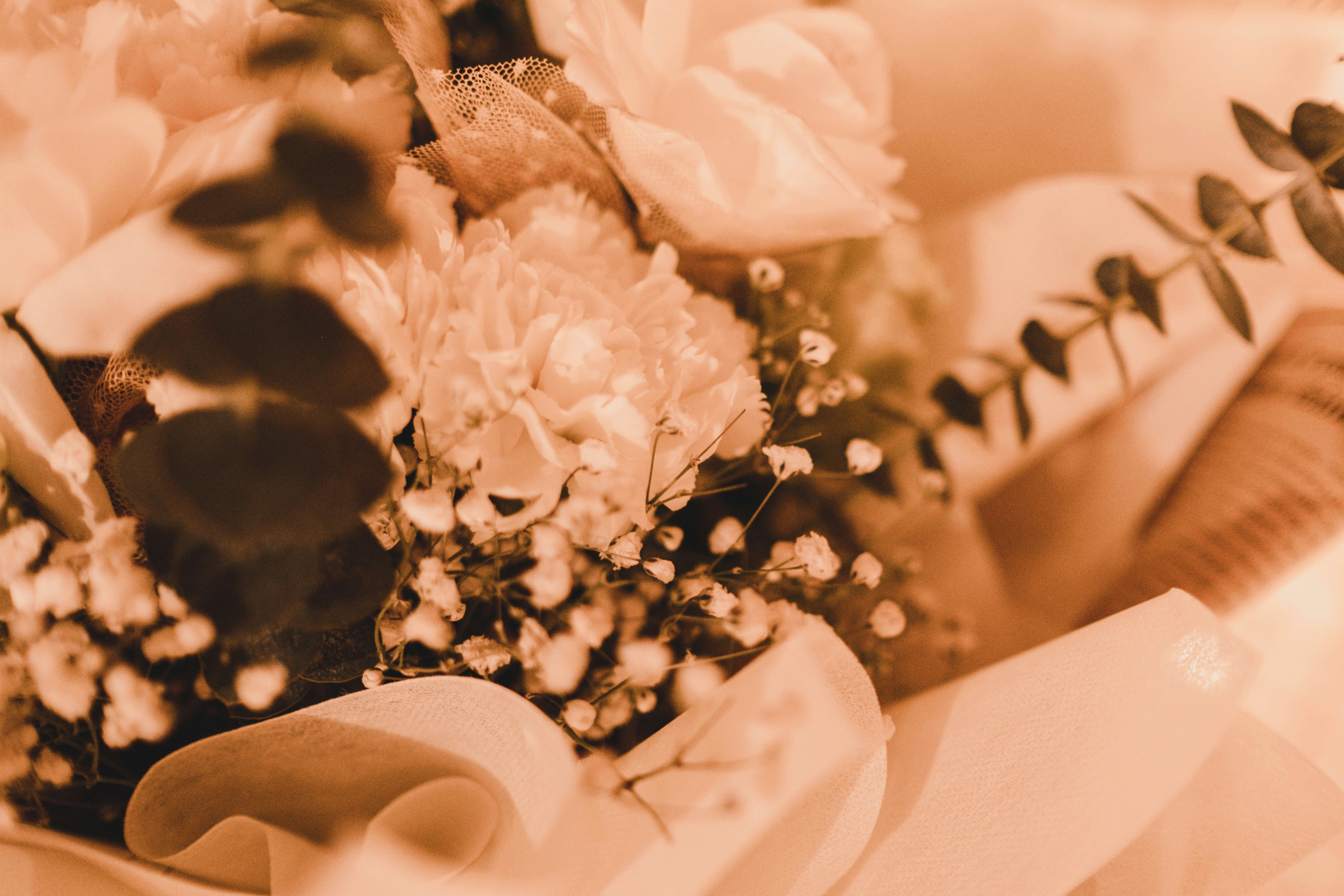 Closeup of wedding flowers