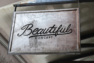 An elegant custom wooden sign.