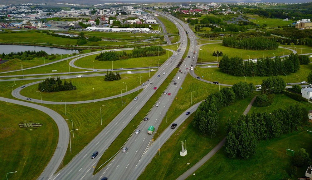 aerial view of green grass field during daytime