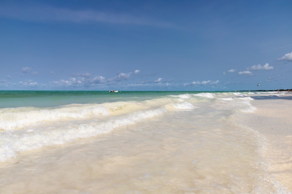 white sand beach under blue sky during daytime