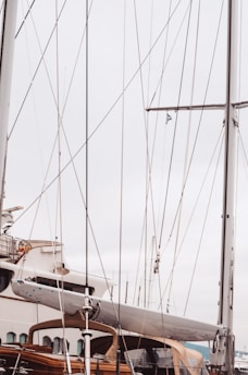 A clean, modern interface showing listings of sailing equipment with photos and prices.