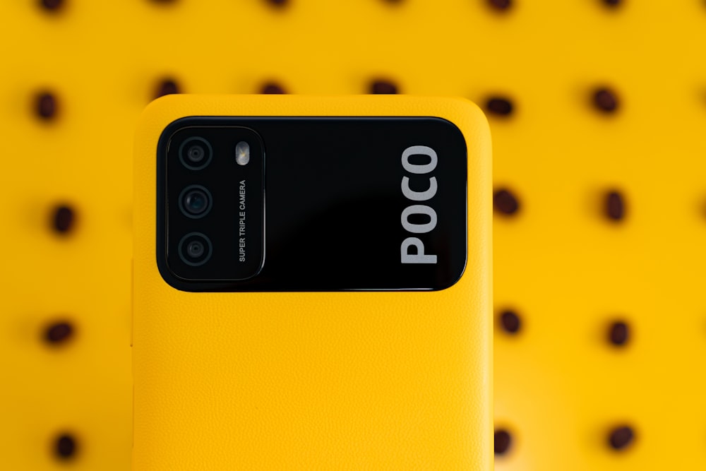 yellow and black digital device