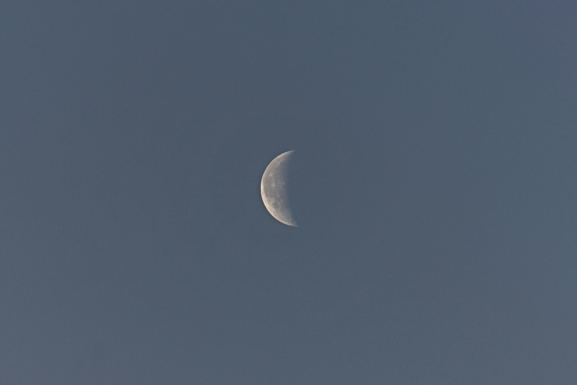 full moon in blue sky