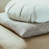 Washed linen cushion