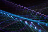 Immersive scrolling effect capturing floating neural arcs against a dark, moody backdrop.