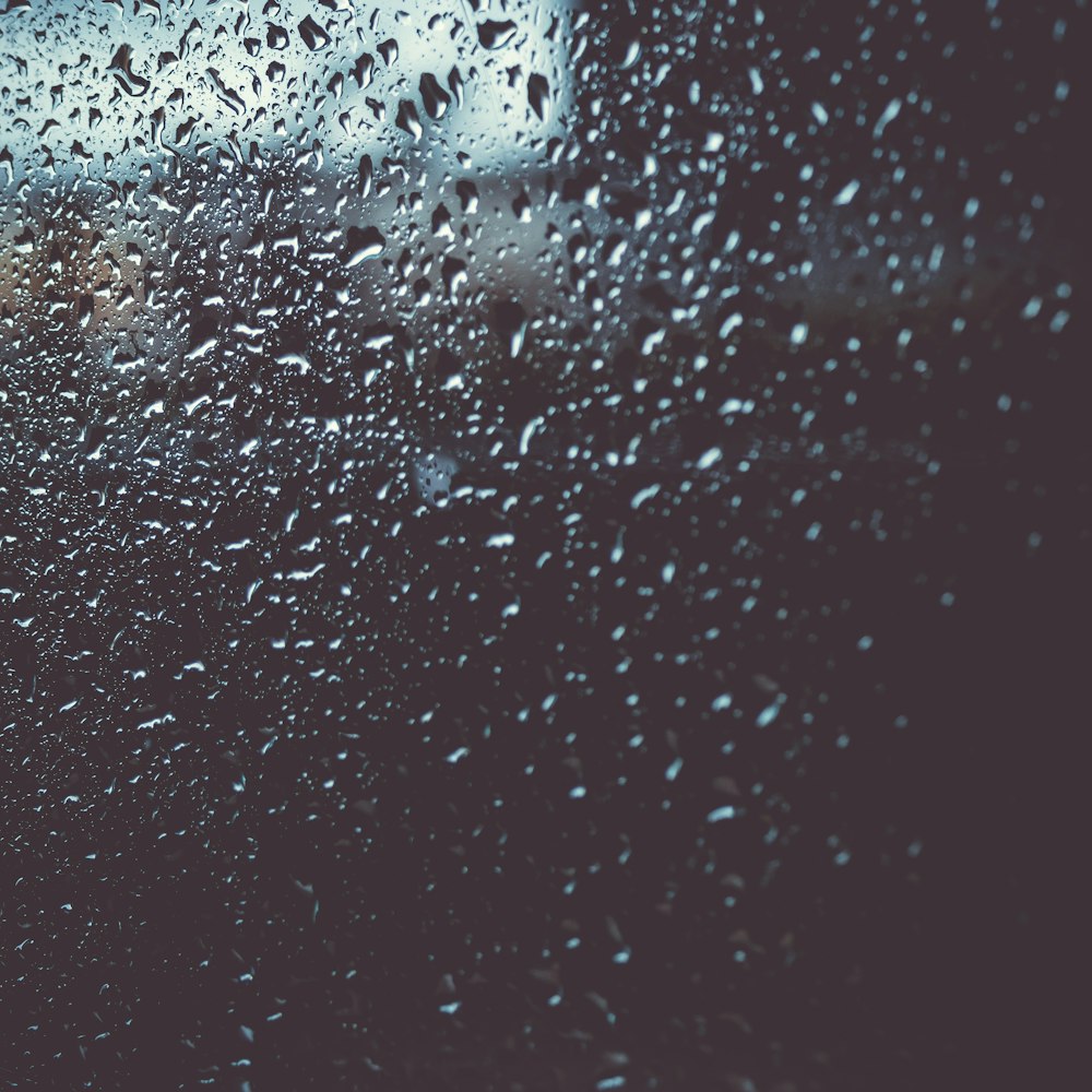 water droplets on glass panel