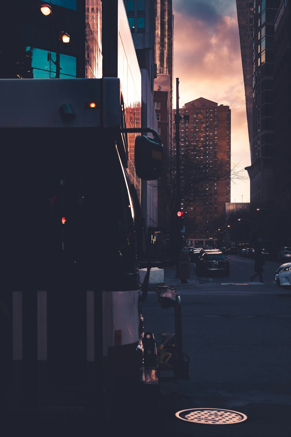 cars on road near high rise buildings during daytime