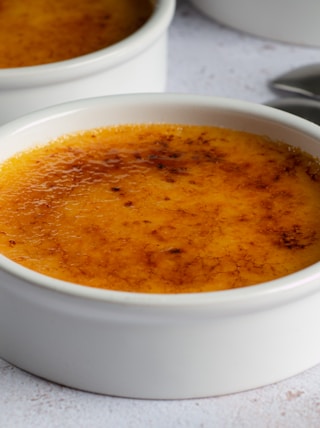 white ceramic bowl with brown soup