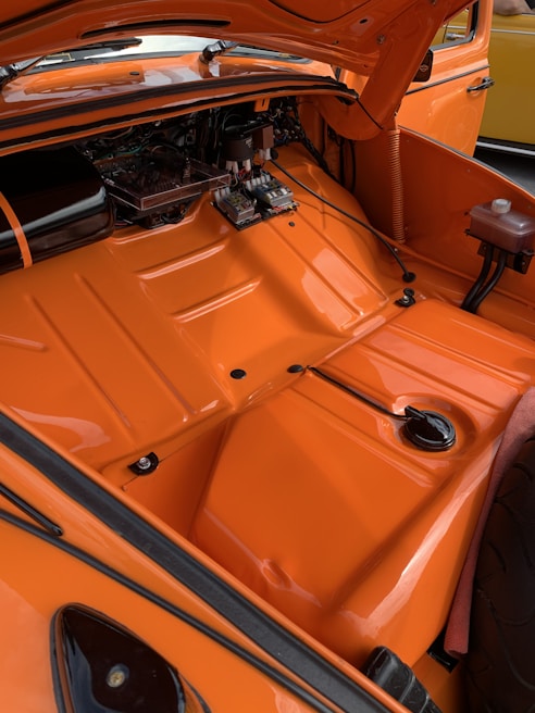 A spacious car storage box showcasing its organizational features.