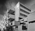 grayscale photo of concrete building
