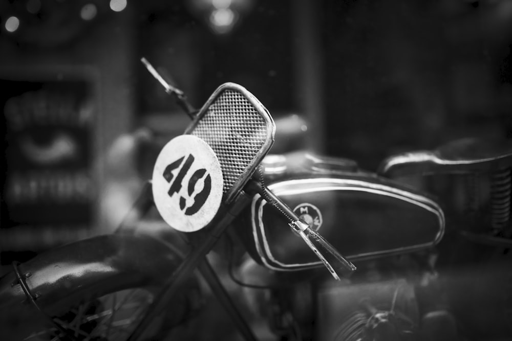 a black and white photo of a motorcycle