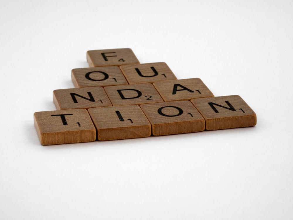 brown wooden blocks on white surface