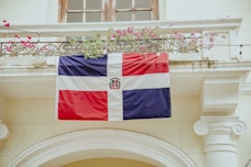 blue white and red flag