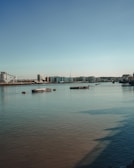 Waterway terminal with barges moving goods efficiently along a clean river