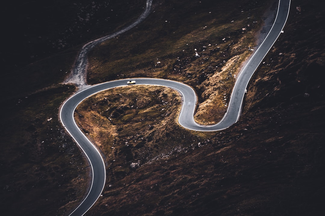 aerial view of road during daytime