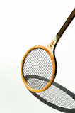 blue and white tennis racket