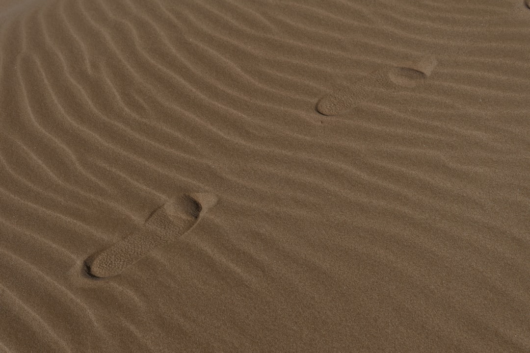 person walking on sand during daytime