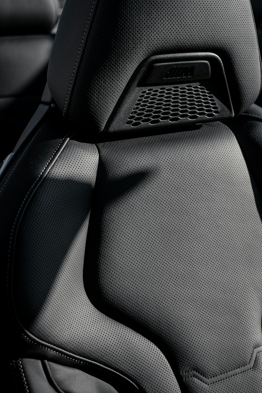 black and gray car seat