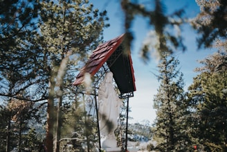 red and black hanging decor