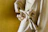 Close-up of a delicate hand-poured plaster gift with intricate details.