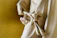 Close-up of a delicate hand-poured plaster gift with intricate details.