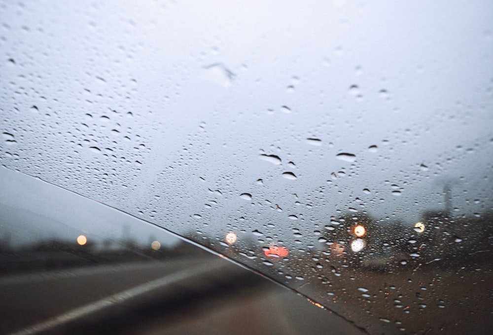 water droplets on clear glass