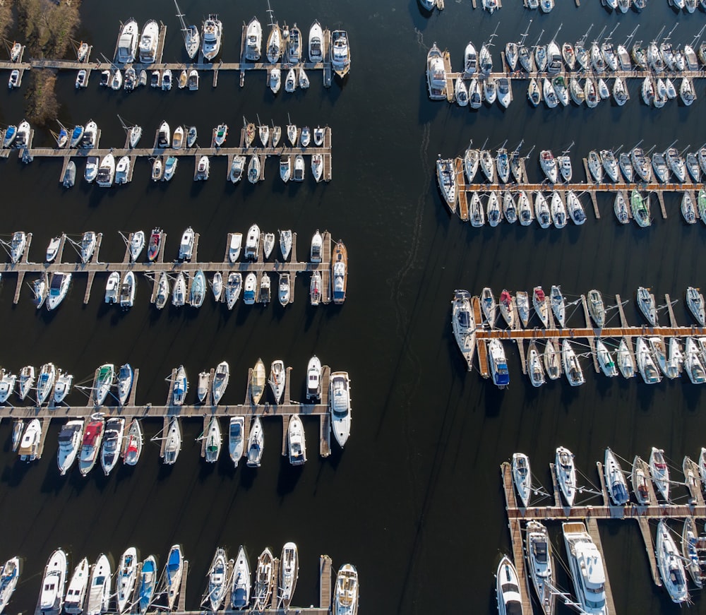 aerial view of cars parked on parking lot during daytime