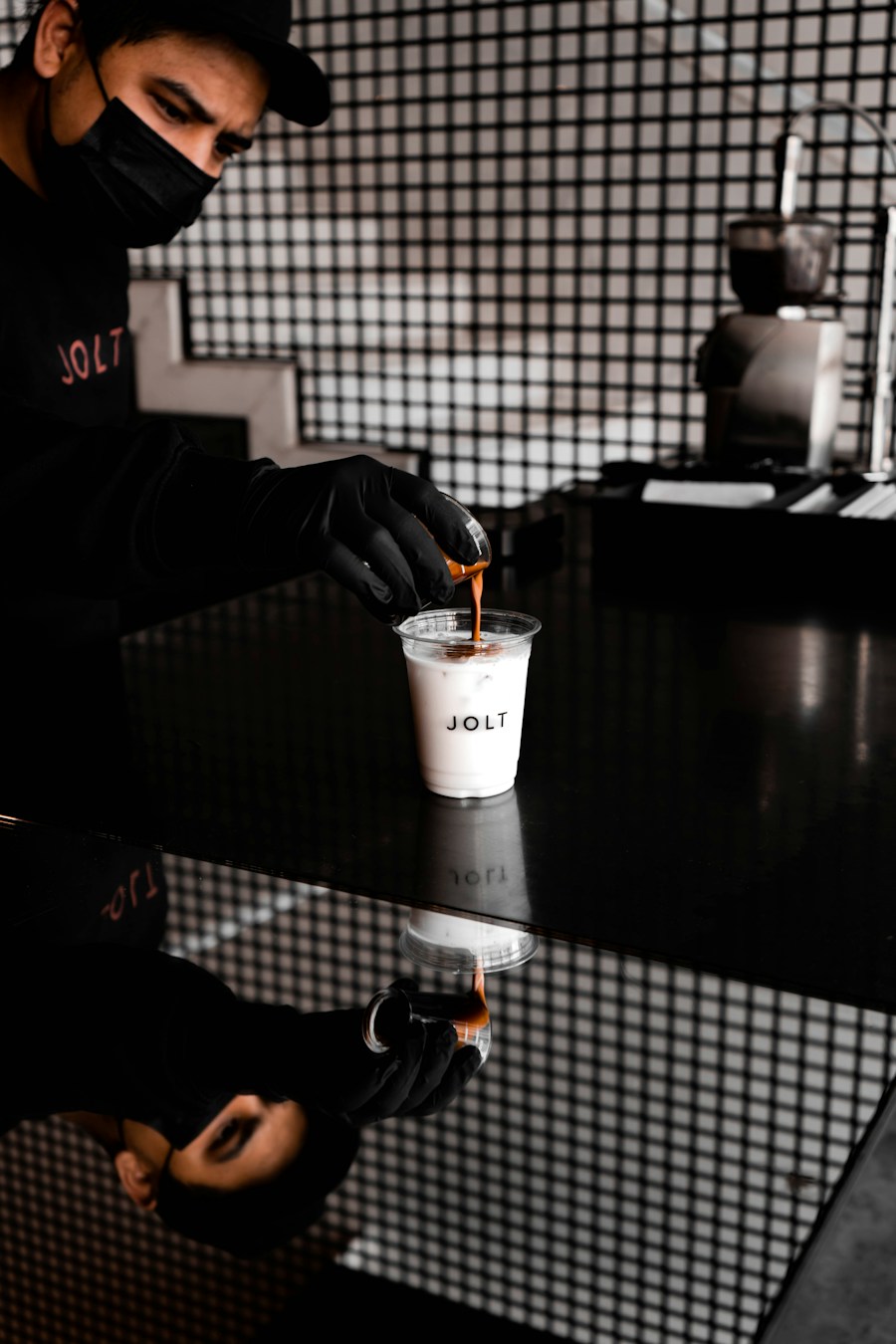Person holding cup