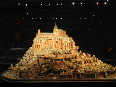 A detailed 3D reconstruction of a medieval castle interior.