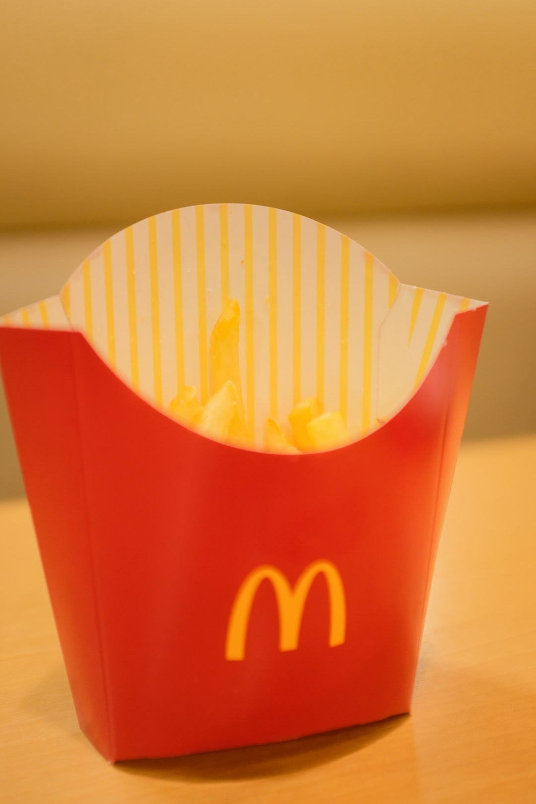 mcdonalds fries on white paper