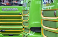 A close-up of the specialized trucks showcasing their branding.