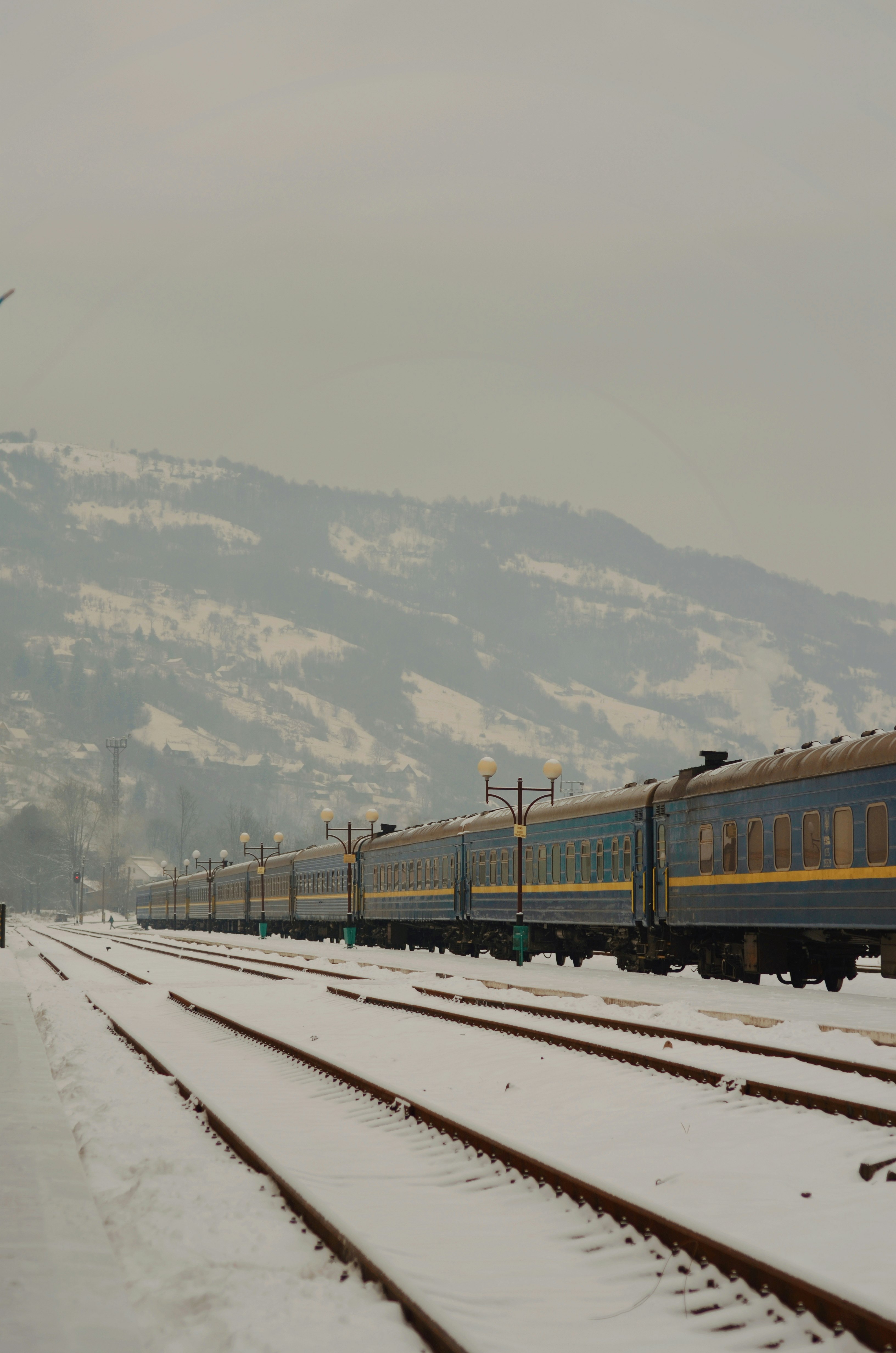 brown and black train on rail tracks during daytime