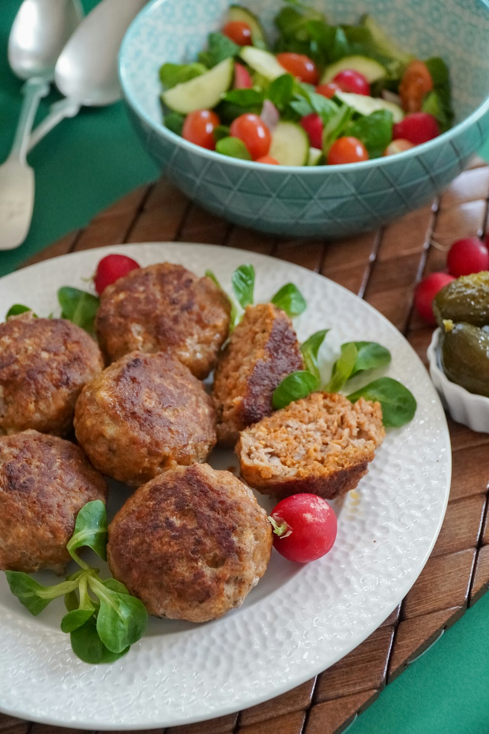 fried meat on white ceramic plate