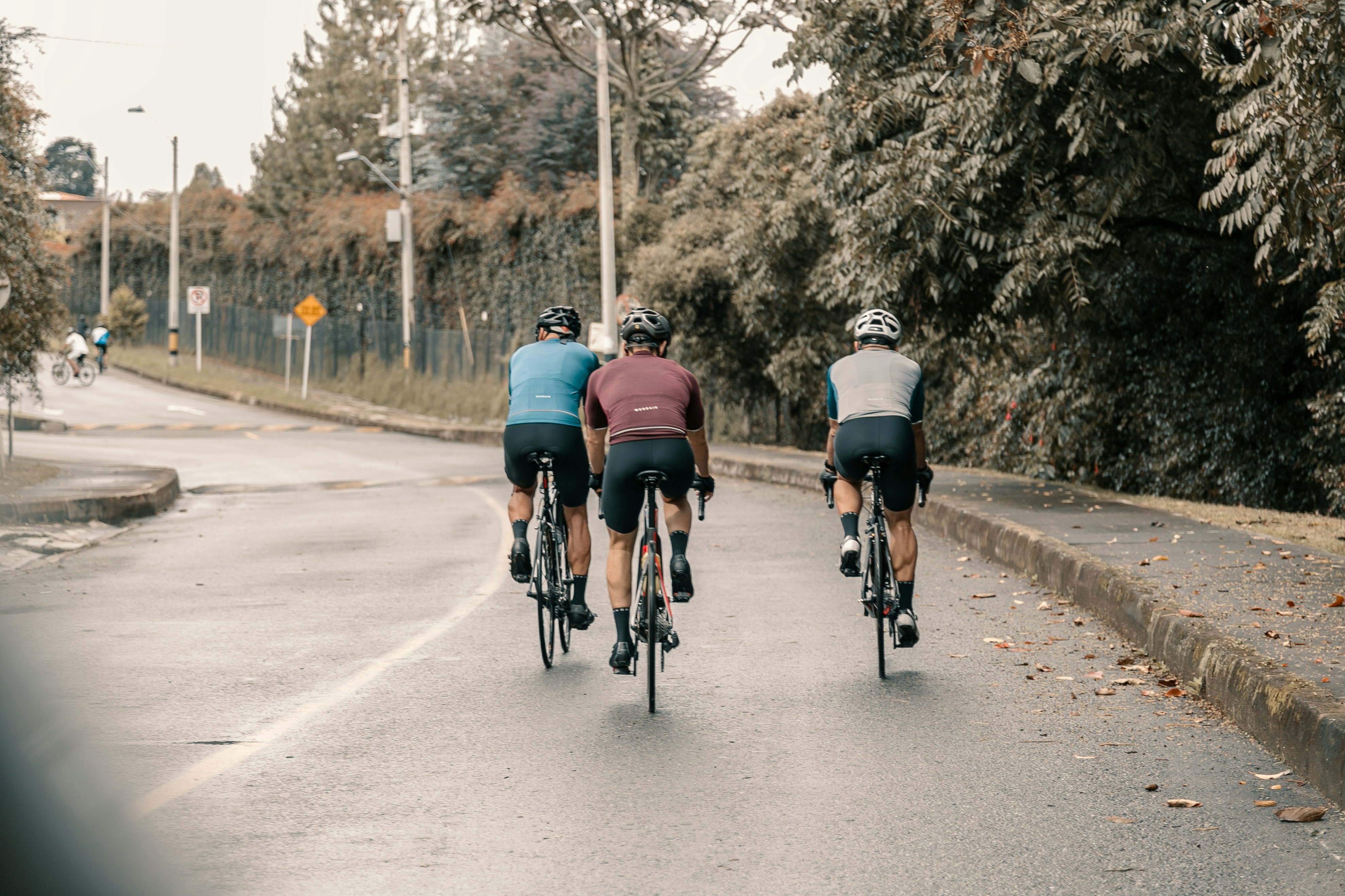 2 men riding on bicycle on road during daytime