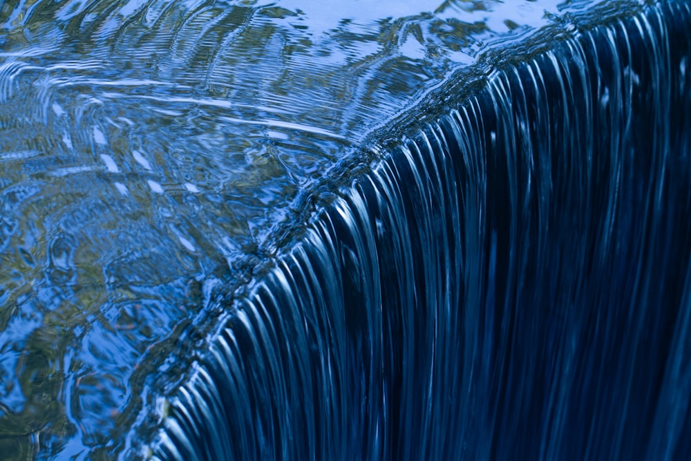 blue and white water wave