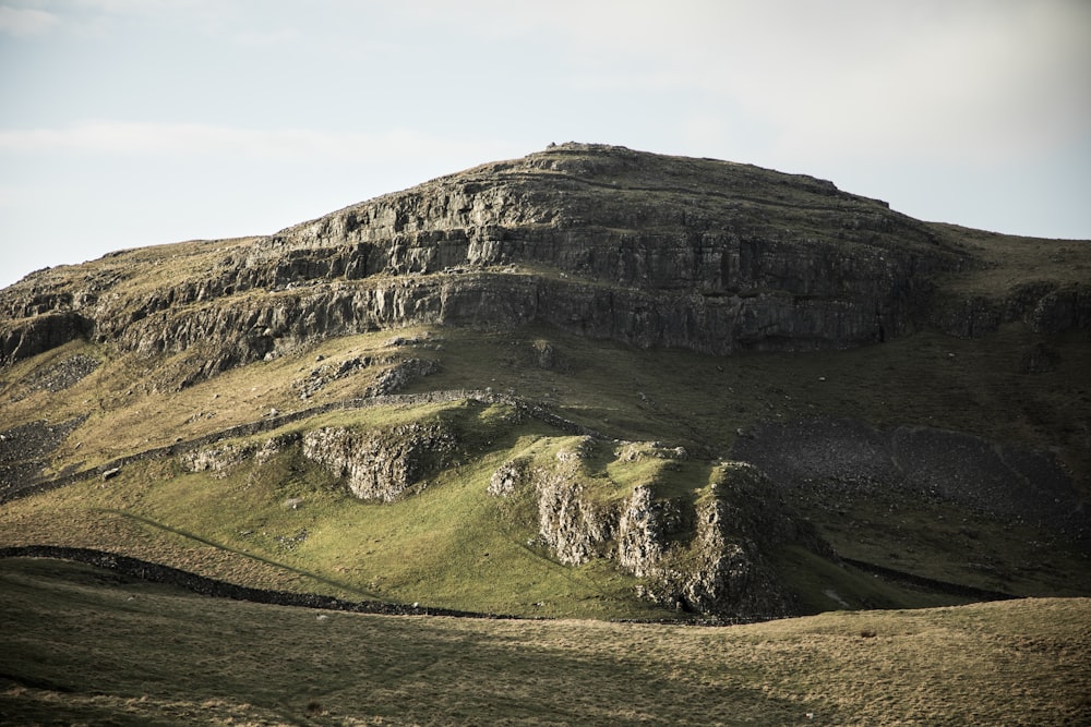 green and brown mountain under white sky during daytime