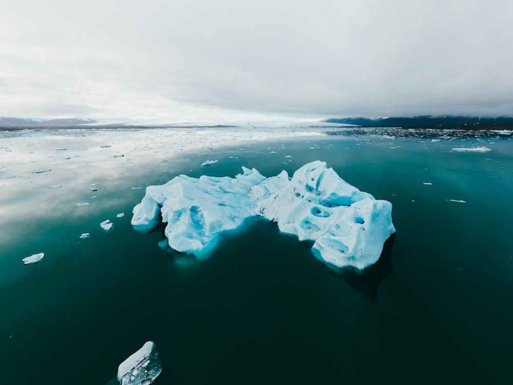 ice formation on body of water